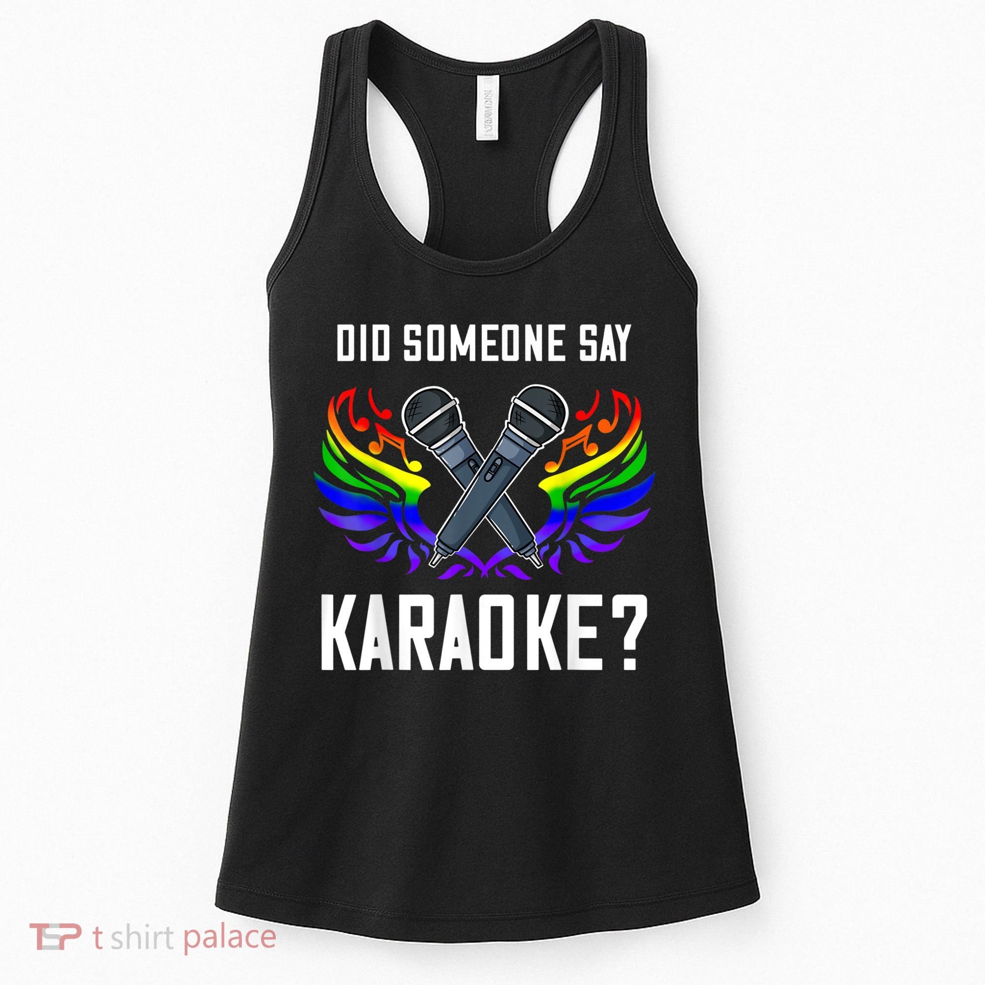 Karaoke Microphone Machine Music Singer Women's Tank Top