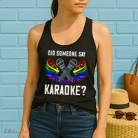 Karaoke Microphone Machine Music Singer Women's Tank Top thumb 2