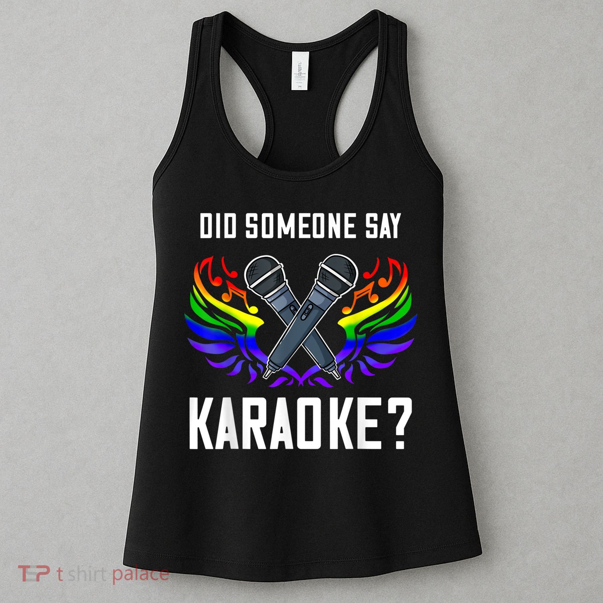 Karaoke Microphone Machine Music Singer Women's Tank Top