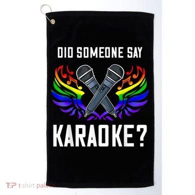 Karaoke Microphone Machine Music Singer Golf Towel