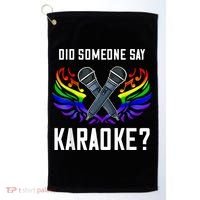 Karaoke Microphone Machine Music Singer Golf Towel thumb 0