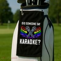 Karaoke Microphone Machine Music Singer Golf Towel thumb 2