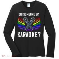 Karaoke Microphone Machine Music Singer Women's Long Sleeve Shirt thumb 0