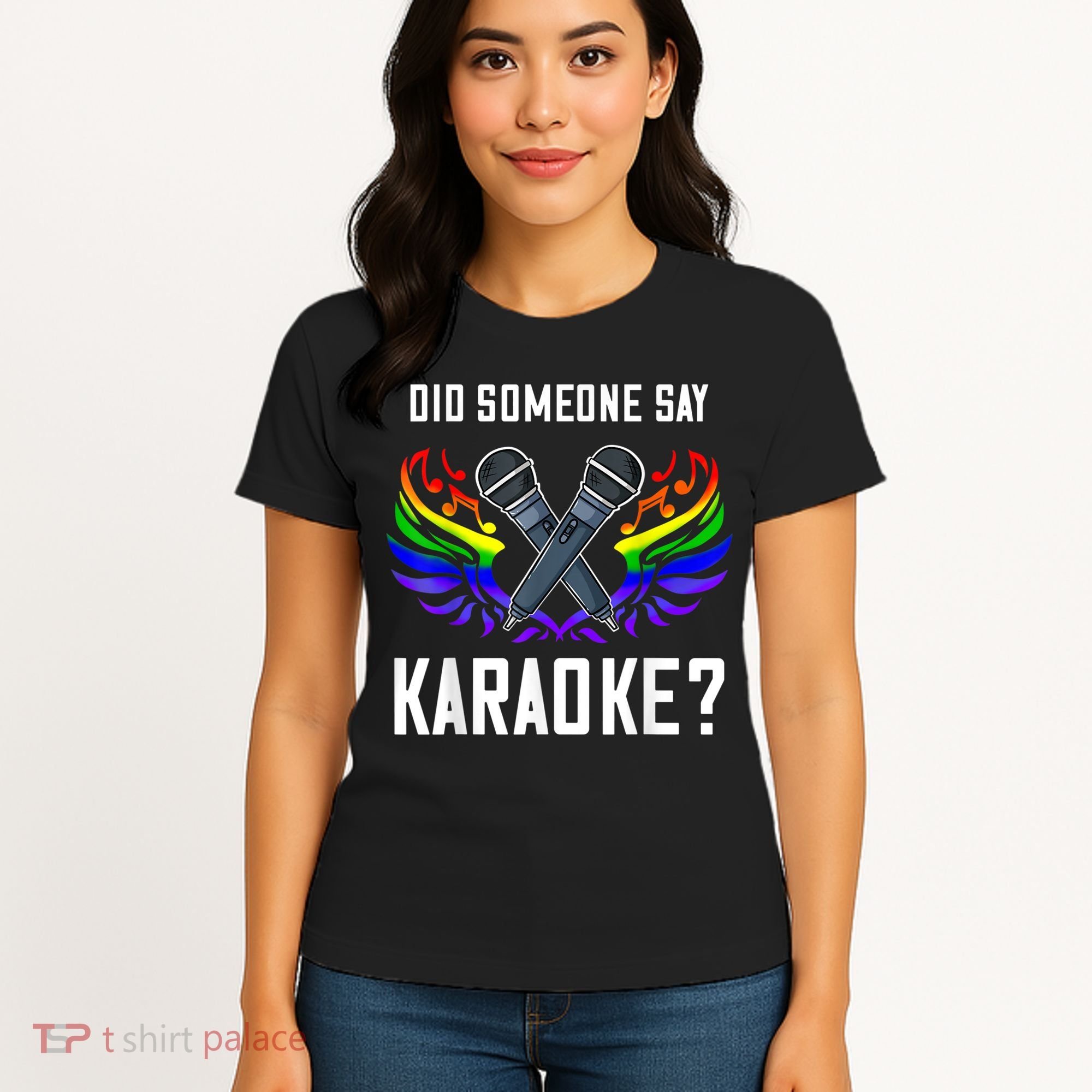 Karaoke Microphone Machine Music Singer Women's T-Shirt