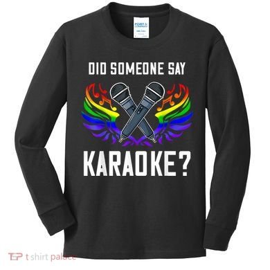 Karaoke Microphone Machine Music Singer Kids Long Sleeve Shirt