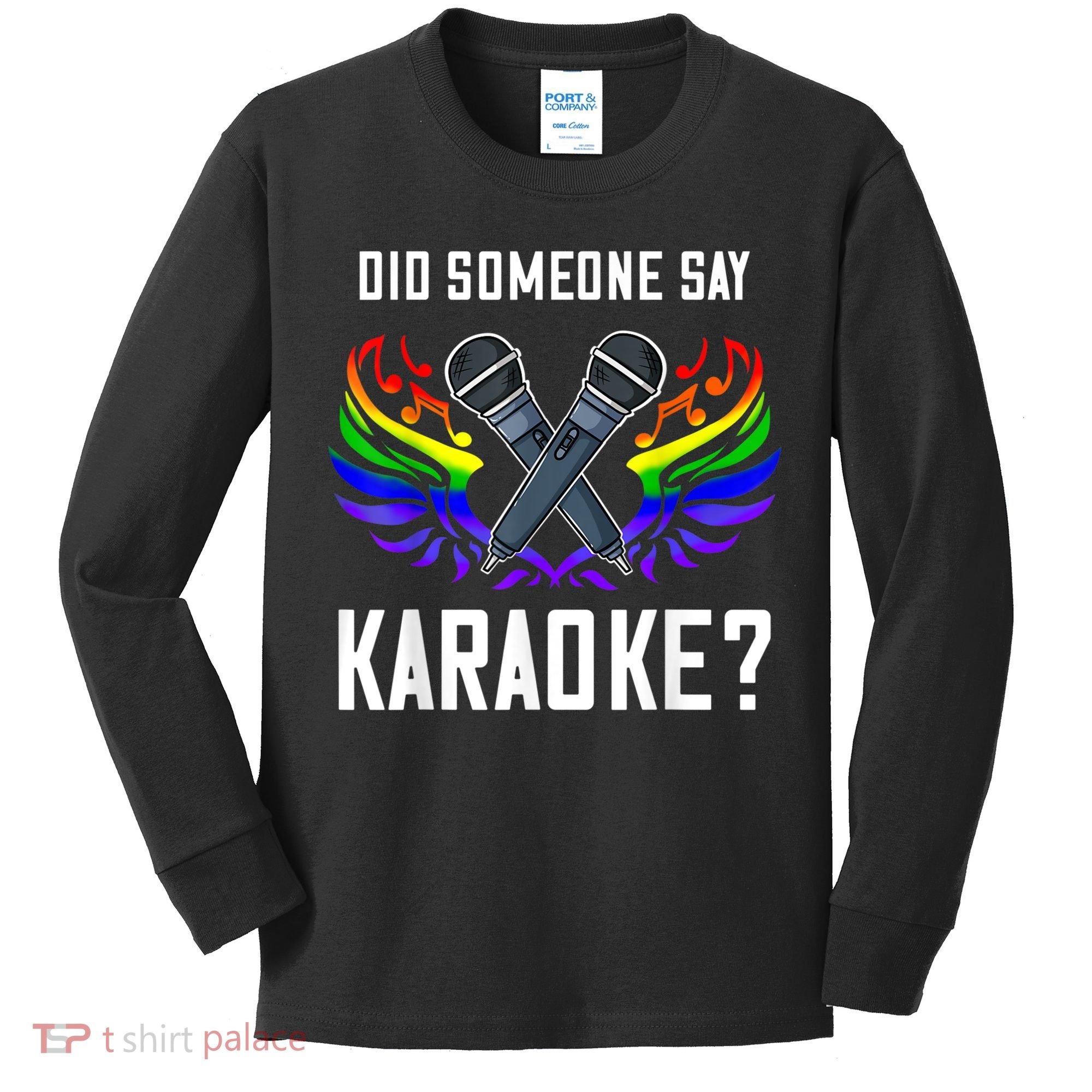 Karaoke Microphone Machine Music Singer Kids Long Sleeve Shirt