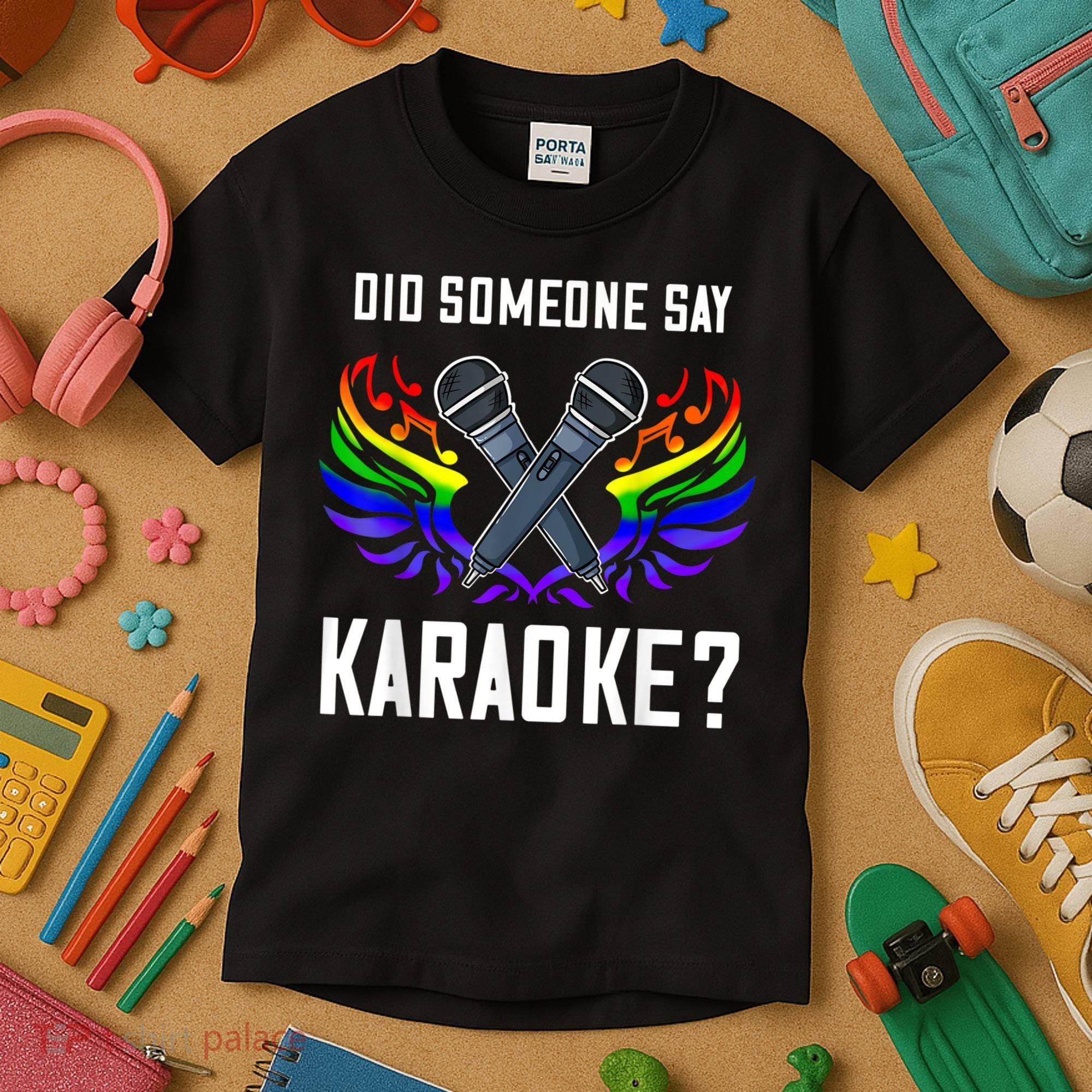 Karaoke Microphone Machine Music Singer Kids T-Shirt