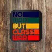 Karl Marx No War But Class War Radical Leftist Coaster thumb 0