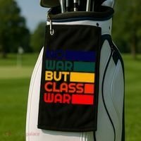Karl Marx No War But Class War Radical Leftist Golf Towel thumb 2