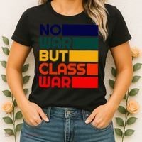 Karl Marx No War But Class War Radical Leftist Women's T-Shirt thumb 2