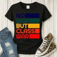 Karl Marx No War But Class War Radical Leftist Women's T-Shirt thumb 3