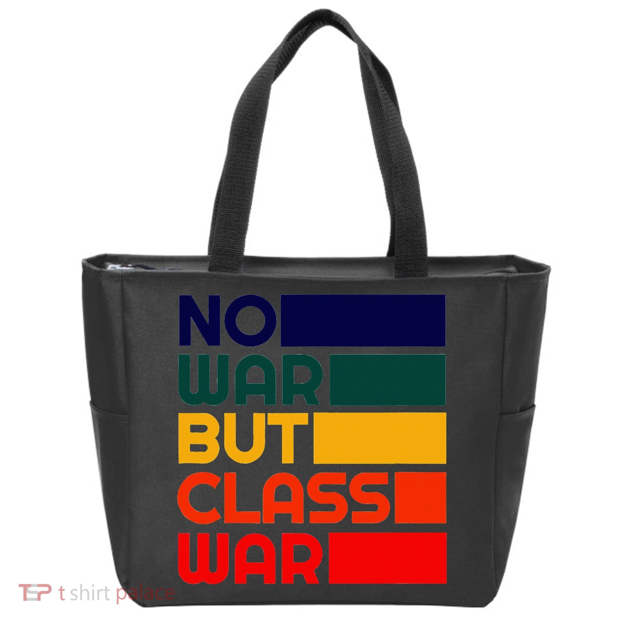 Karl Marx No War But Class War Radical Leftist Tote Bag