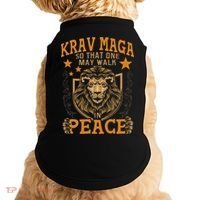 Krav Maga One May Walk In Peace Israeli Self Defense Mma Doggie Tank thumb 0