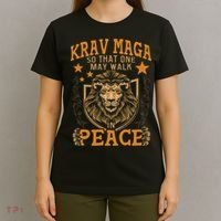 Krav Maga One May Walk In Peace Israeli Self Defense Mma T-Shirt thumb 4