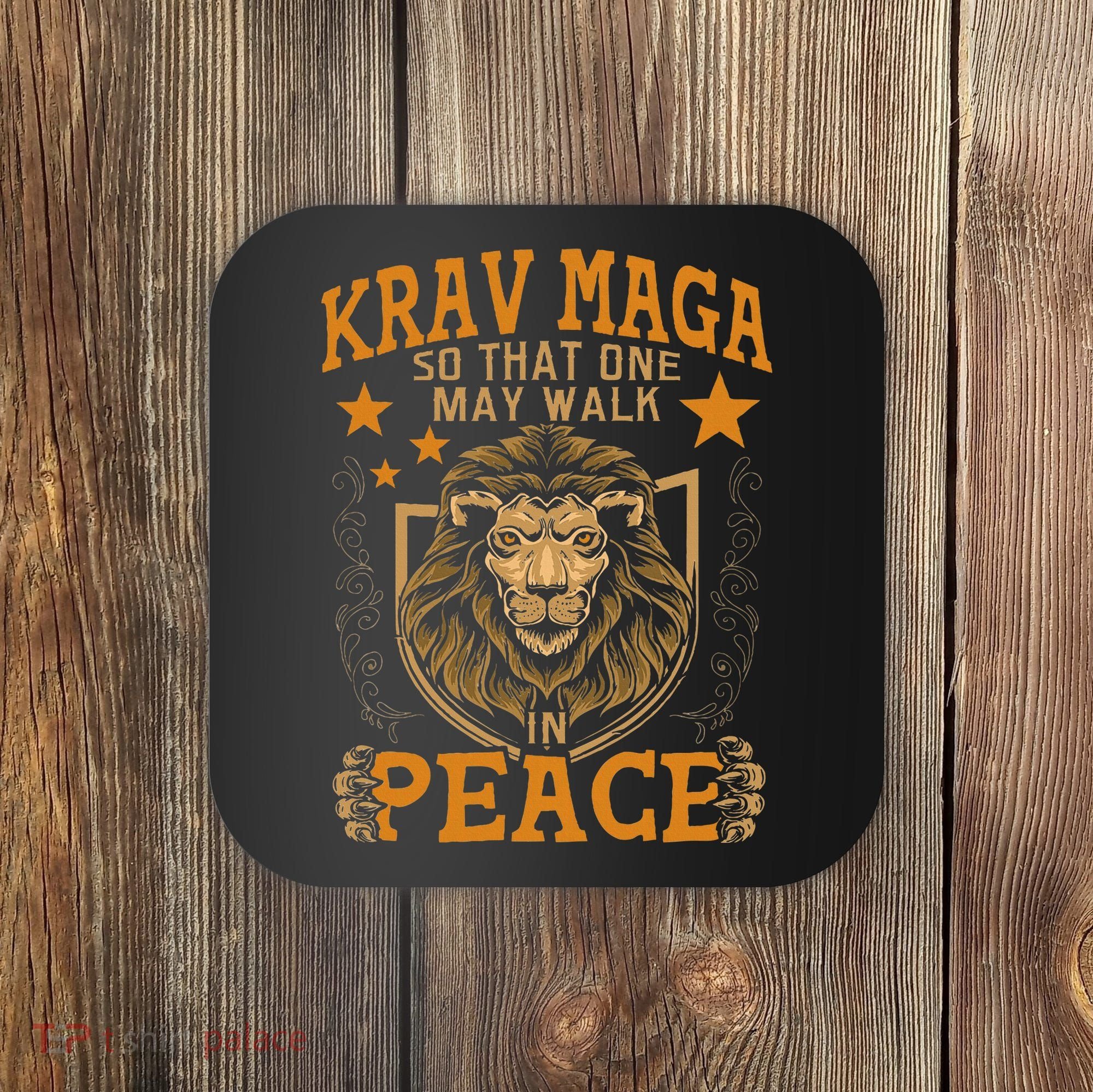 Krav Maga One May Walk In Peace Israeli Self Defense Mma Coaster