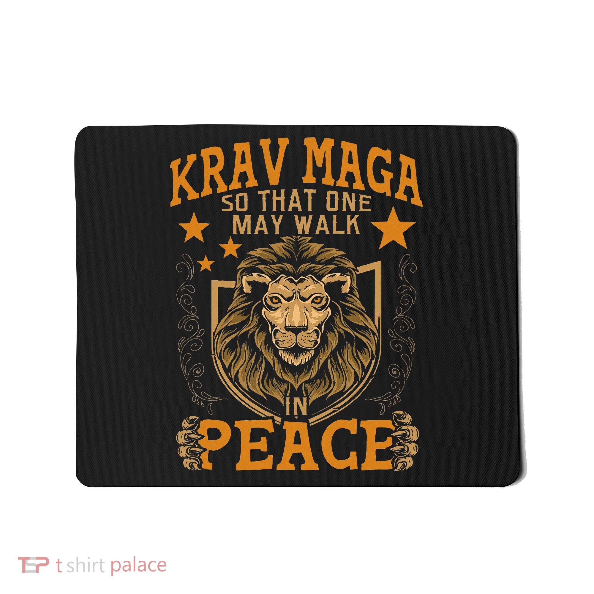 Krav Maga One May Walk In Peace Israeli Self Defense Mma Mousepad