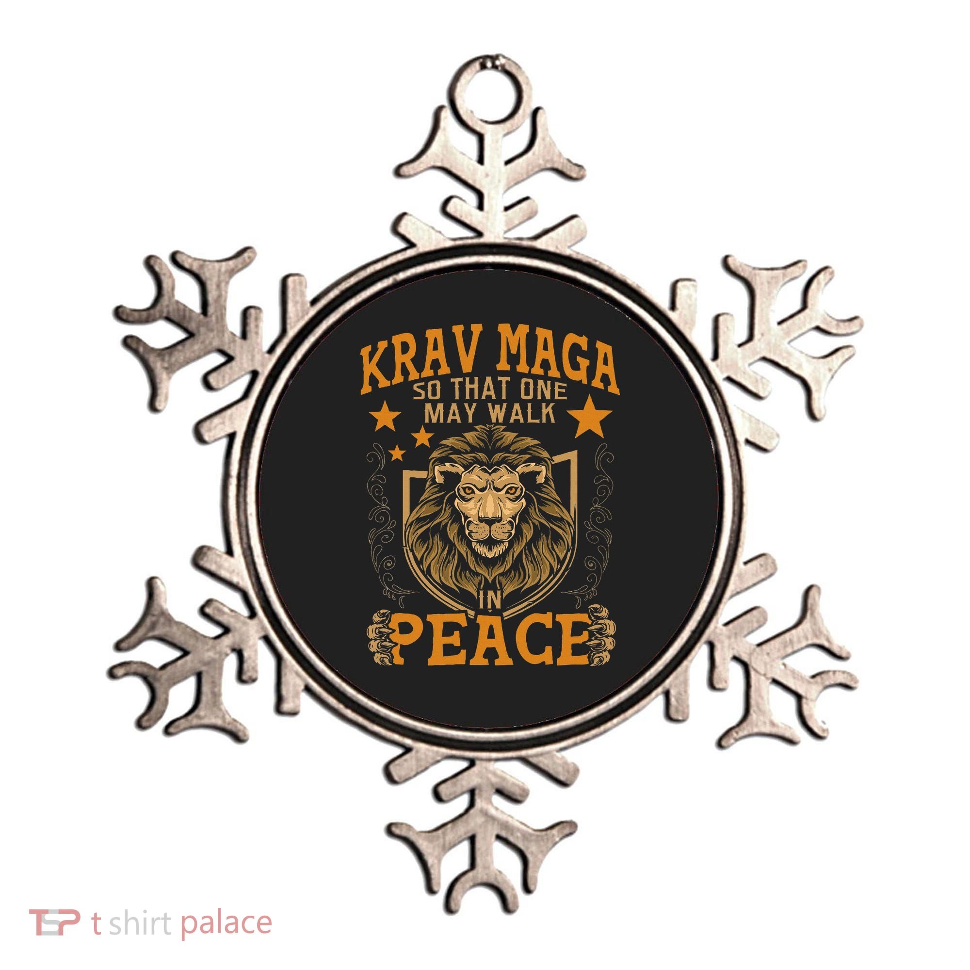 Krav Maga One May Walk In Peace Israeli Self Defense Mma Ornament