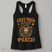 Krav Maga One May Walk In Peace Israeli Self Defense Mma Women's Tank Top thumb 3