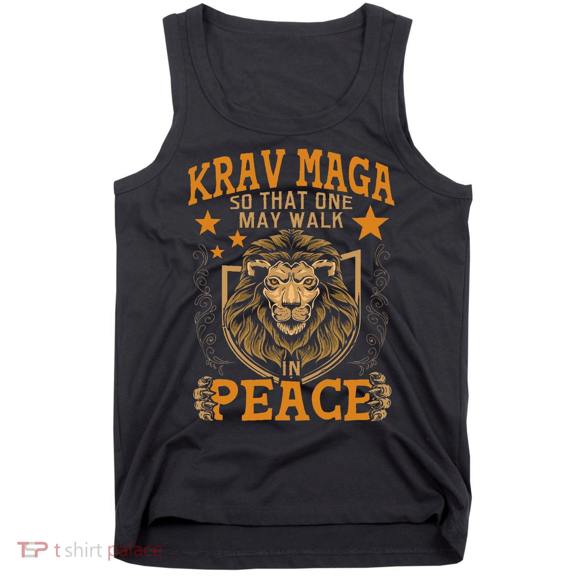 Krav Maga One May Walk In Peace Israeli Self Defense Mma Tank Top