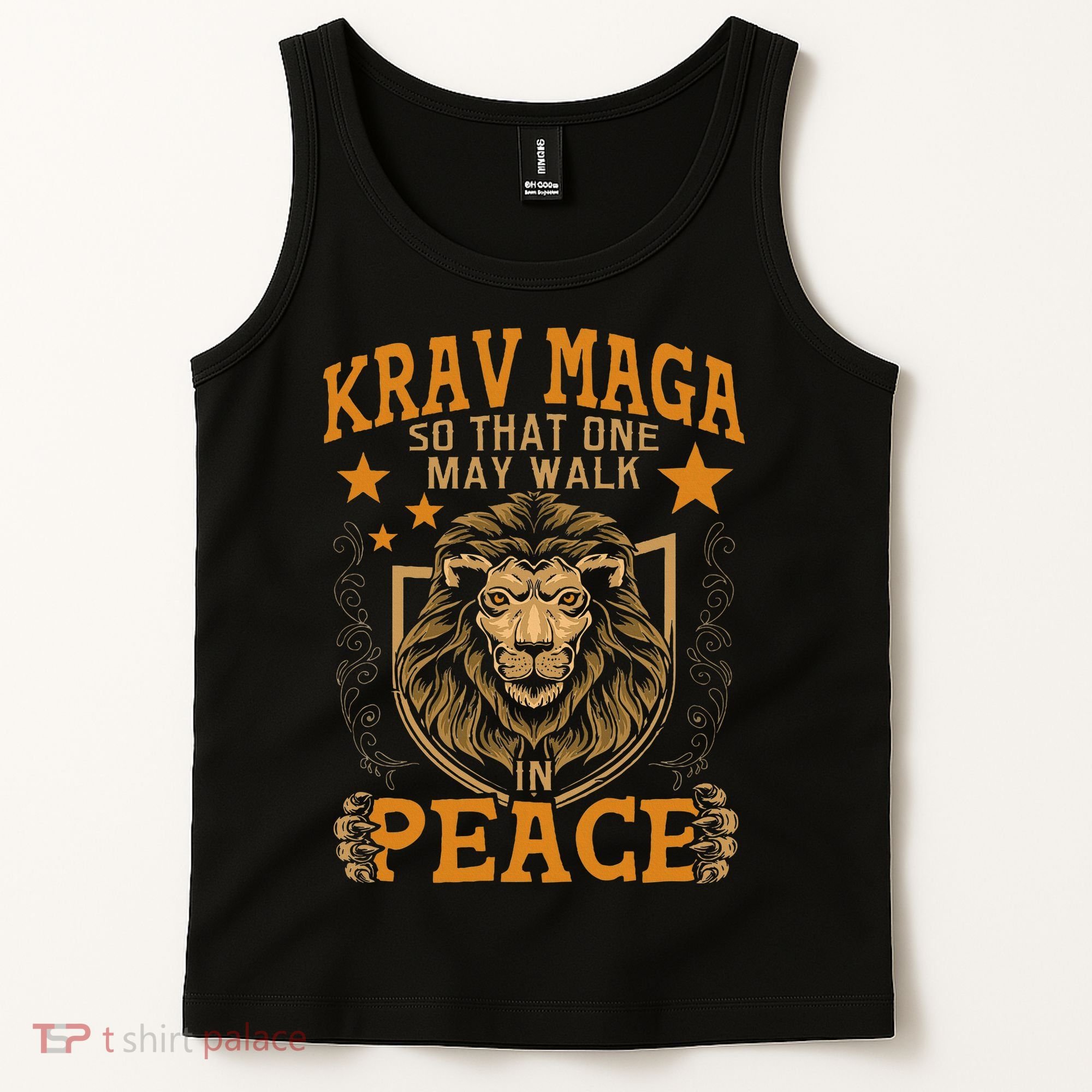 Krav Maga One May Walk In Peace Israeli Self Defense Mma Tank Top