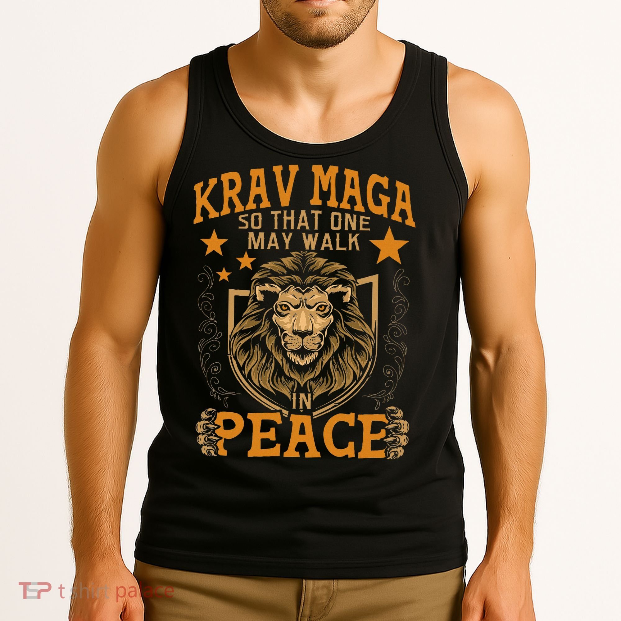 Krav Maga One May Walk In Peace Israeli Self Defense Mma Tank Top