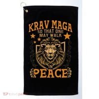 Krav Maga One May Walk In Peace Israeli Self Defense Mma Golf Towel thumb 0