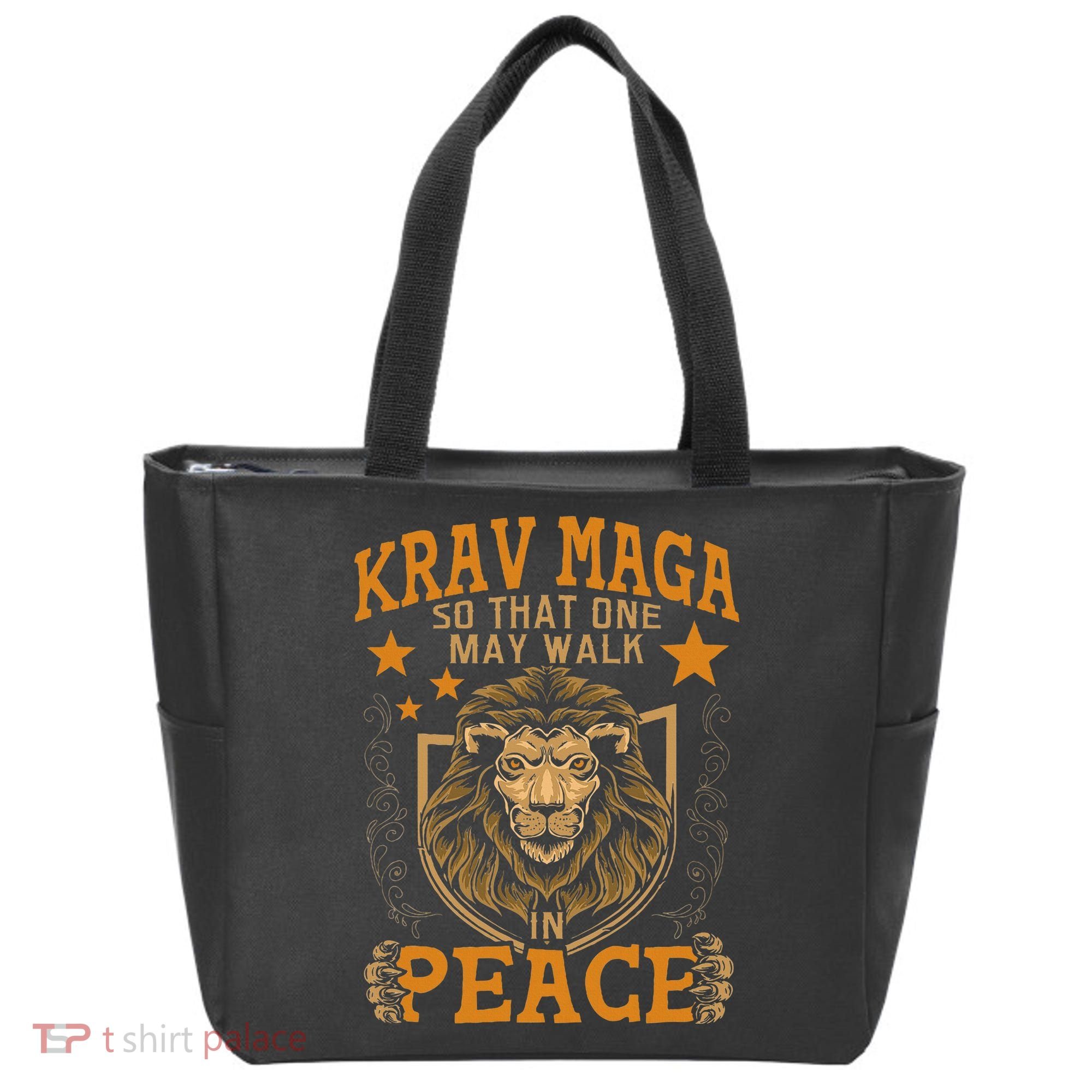Krav Maga One May Walk In Peace Israeli Self Defense Mma Tote Bag
