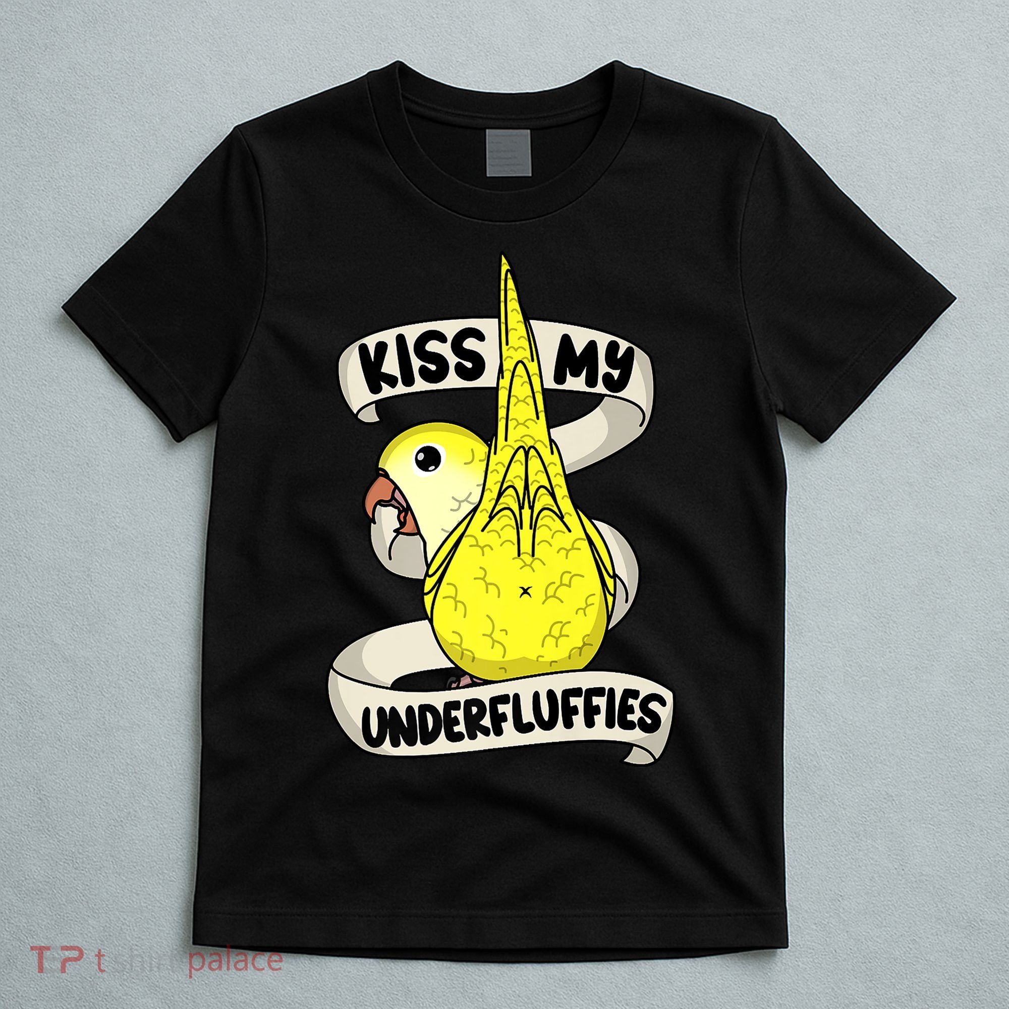 Kisss My Parrot Underfluffies I Yellow Monk Parakeet Quaker T-Shirt