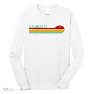 Kalamazoo Michigan Retro Long Sleeve Shirt