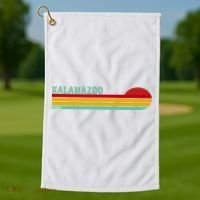 Kalamazoo Michigan Retro Golf Towel thumb 1