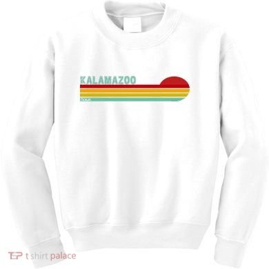 Kalamazoo Michigan Retro Kids Sweatshirt