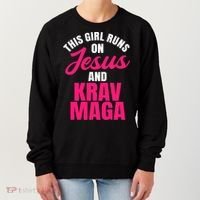 Krav Maga Run On Jesus MMA Self Defense Contact Combat Women's Sweatshirt thumb 0