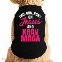 Krav Maga Run On Jesus MMA Self Defense Contact Combat Doggie Tank thumb 0
