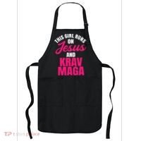 Krav Maga Run On Jesus MMA Self Defense Contact Combat Apron thumb 0