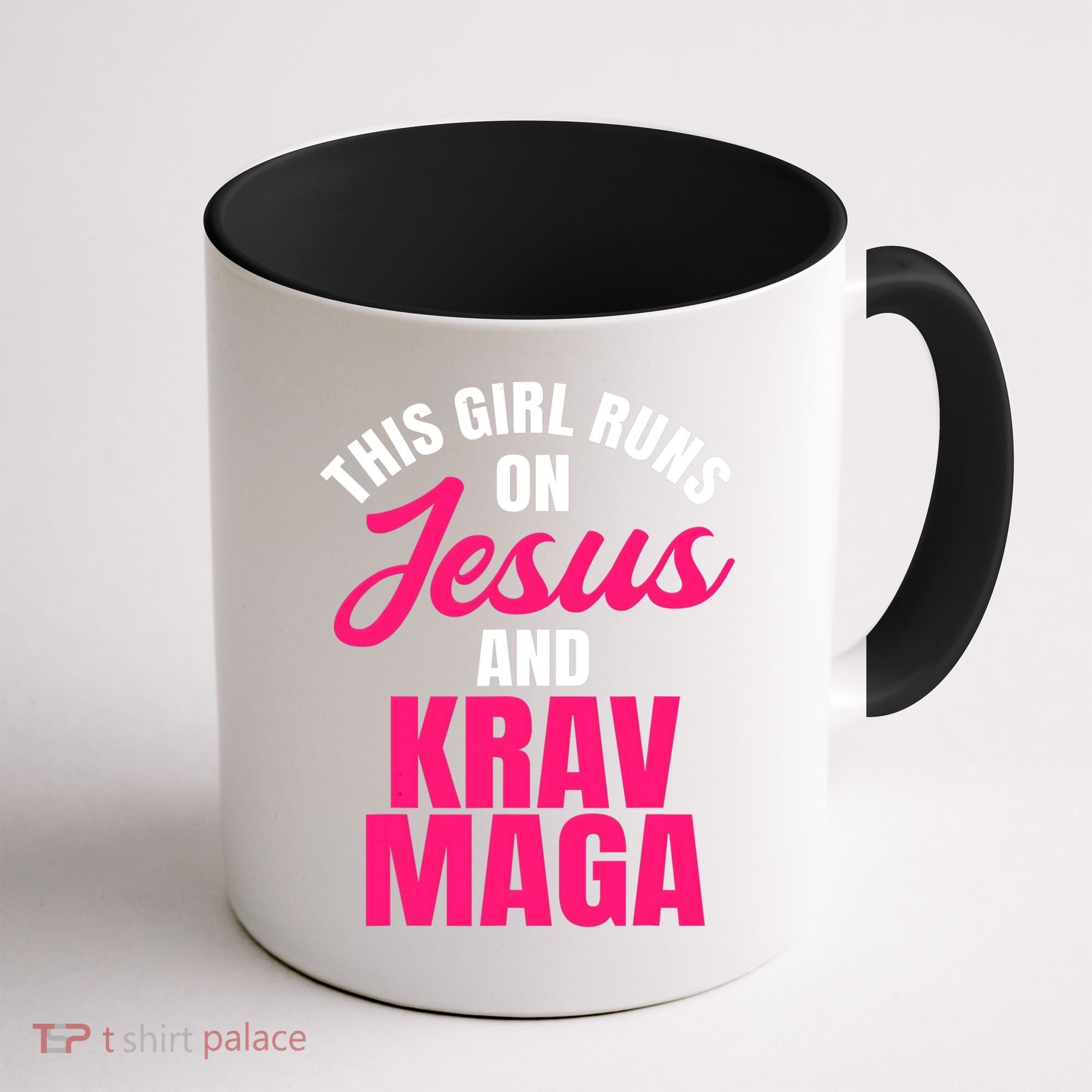 Krav Maga Run On Jesus MMA Self Defense Contact Combat Coffee Mug