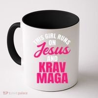 Krav Maga Run On Jesus MMA Self Defense Contact Combat Coffee Mug thumb 0