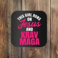 Krav Maga Run On Jesus MMA Self Defense Contact Combat Coaster thumb 0