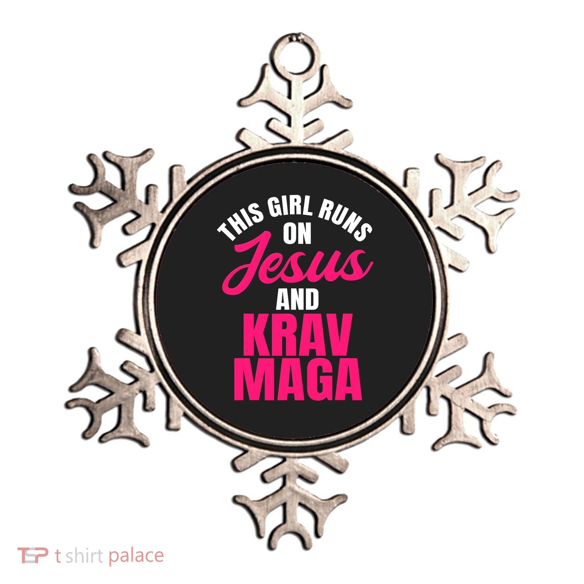 Krav Maga Run On Jesus MMA Self Defense Contact Combat Ornament