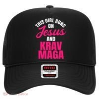 Krav Maga Run On Jesus MMA Self Defense Contact Combat Hat thumb 0