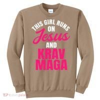 Krav Maga Run On Jesus MMA Self Defense Contact Combat Sweatshirt thumb 0