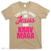 Krav Maga Run On Jesus MMA Self Defense Contact Combat T-Shirt thumb 0