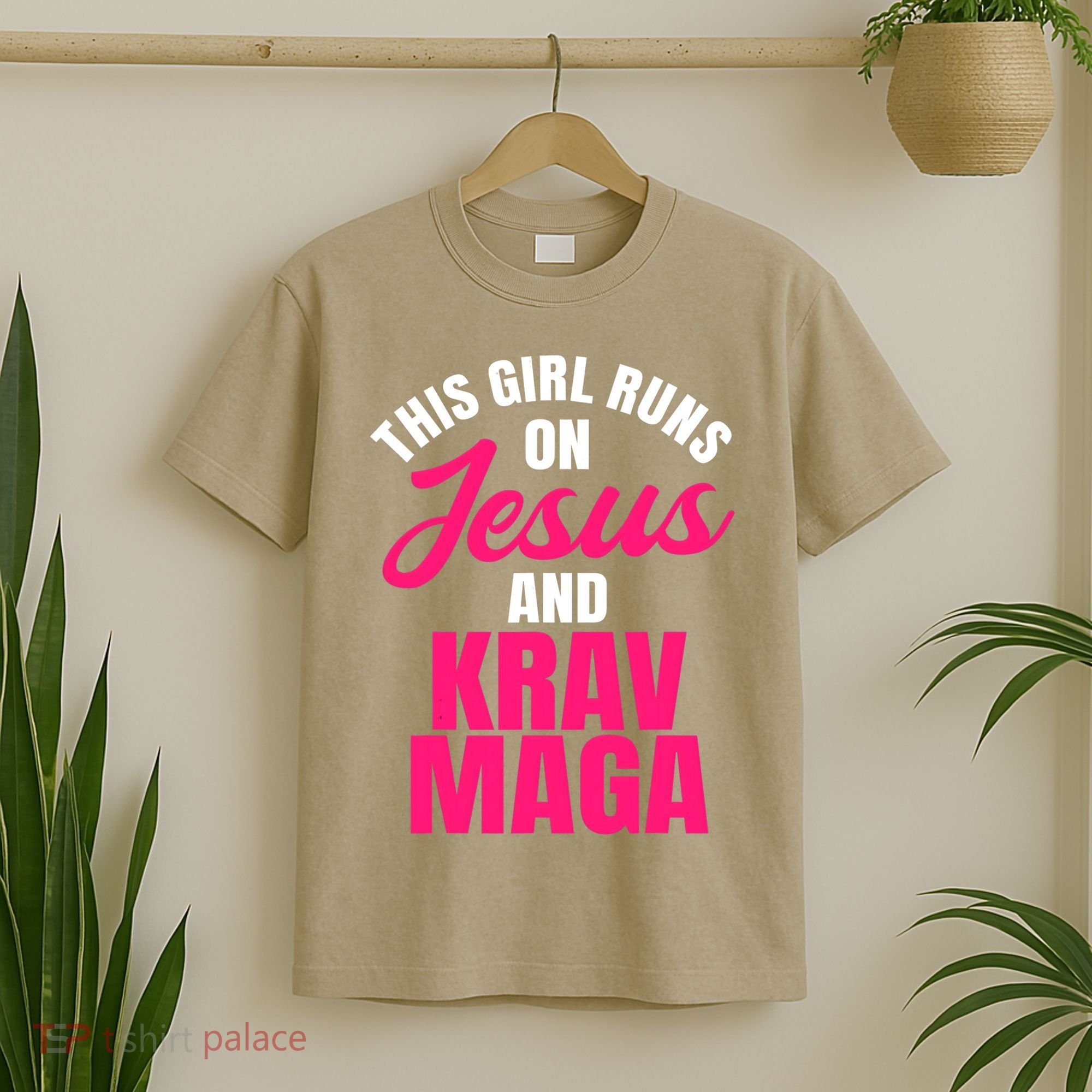 Krav Maga Run On Jesus MMA Self Defense Contact Combat T-Shirt