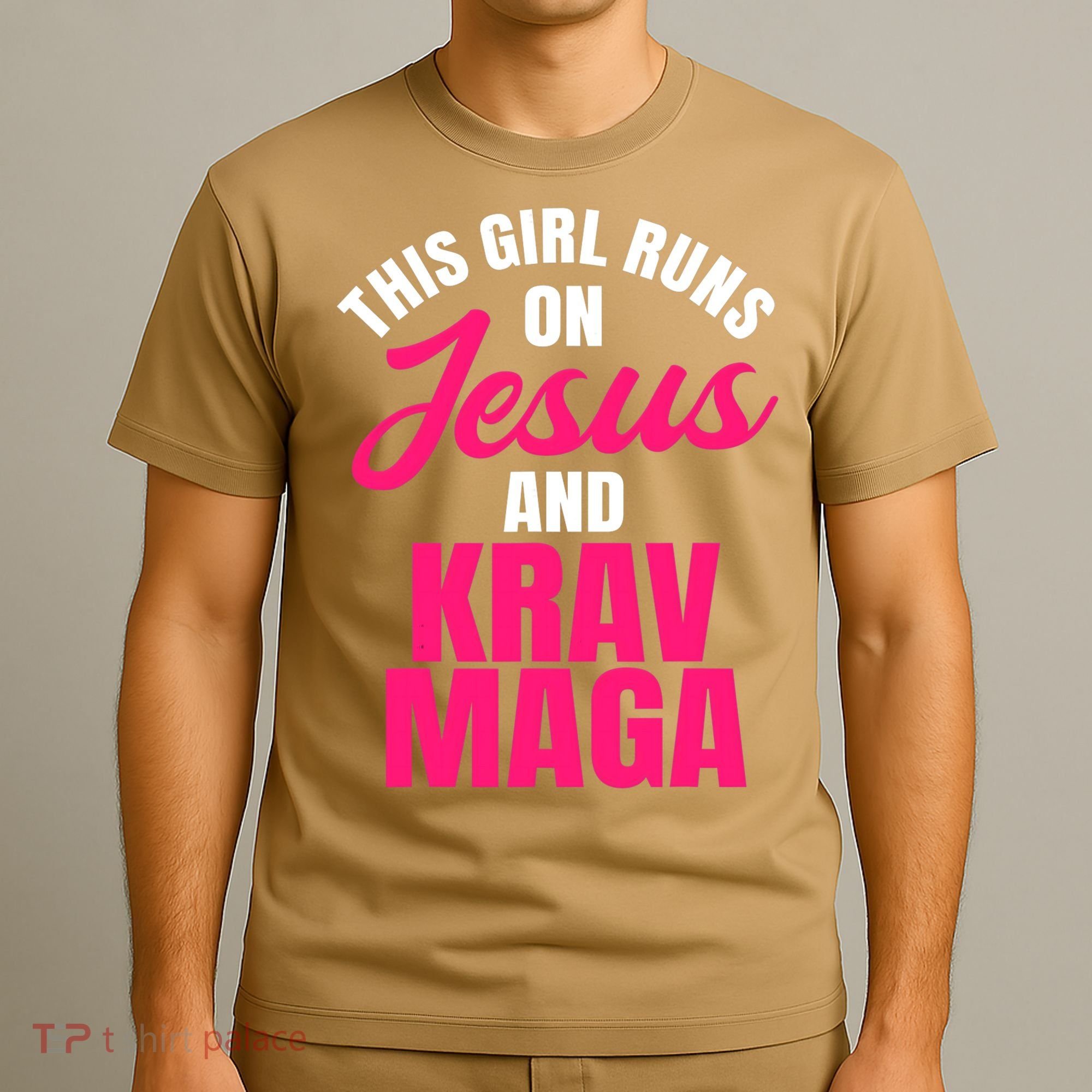 Krav Maga Run On Jesus MMA Self Defense Contact Combat T-Shirt
