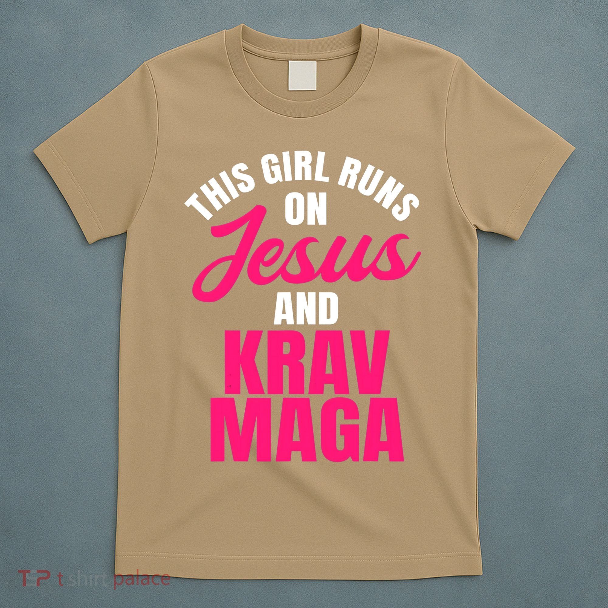 Krav Maga Run On Jesus MMA Self Defense Contact Combat T-Shirt