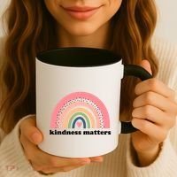 Kindness Matters Rainbow Heart Coffee Mug thumb 3