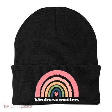 Kindness Matters Rainbow Heart Beanie