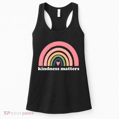 Kindness Matters Rainbow Heart Women's Tank Top