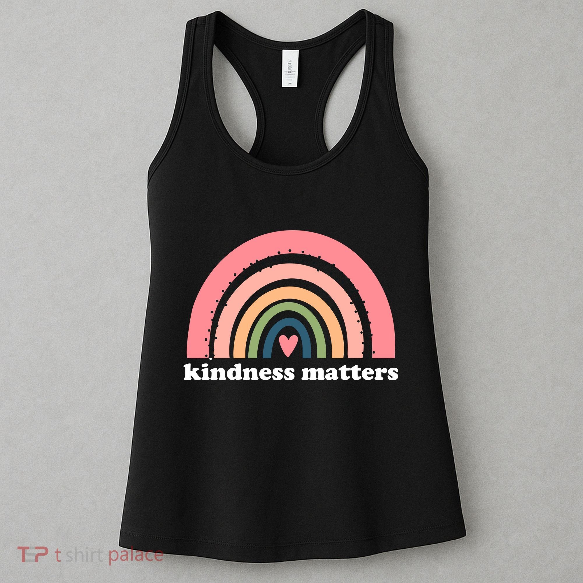 Kindness Matters Rainbow Heart Women's Tank Top