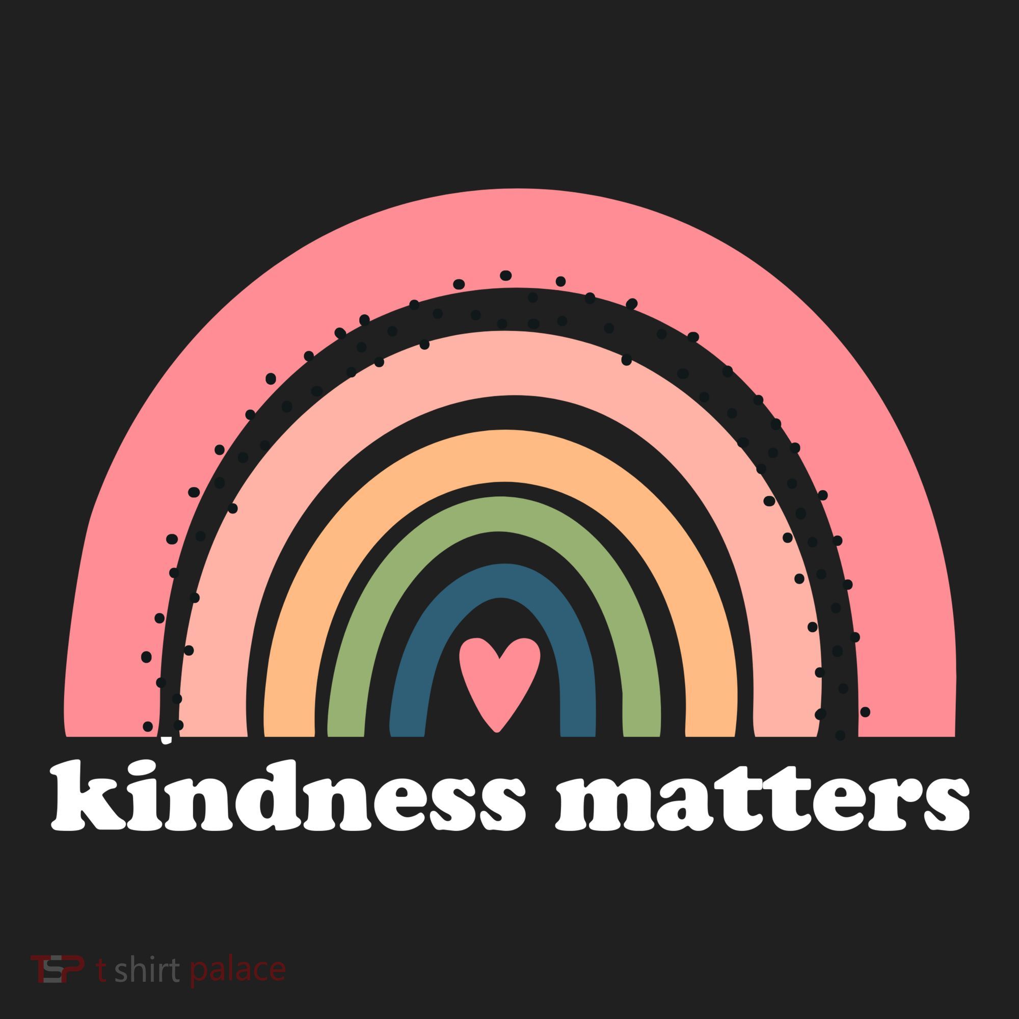 Kindness Matters Rainbow Heart Hat