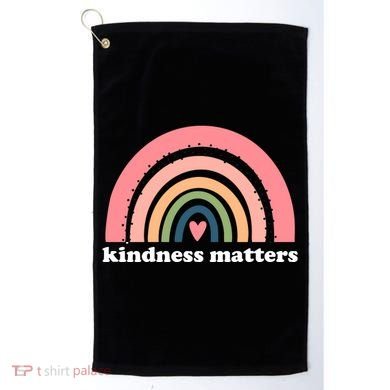Kindness Matters Rainbow Heart Golf Towel